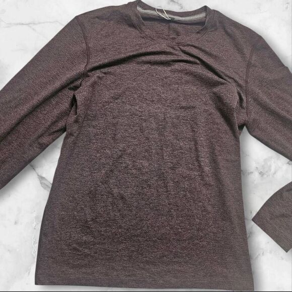 Lululemon Mens Medium Heathered Purple Long Sleeve - Picture 2 of 4
